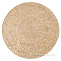 Tapis tressés de jute rond de fibre naturelle de haute qualité